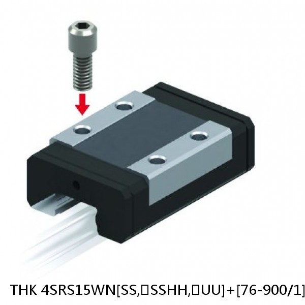 4SRS15WN[SS,​SSHH,​UU]+[76-900/1]L[H,​P]M THK Miniature Linear Guide Caged Ball SRS Series