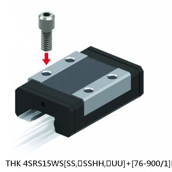 4SRS15WS[SS,​SSHH,​UU]+[76-900/1]L[H,​P]M THK Miniature Linear Guide Caged Ball SRS Series