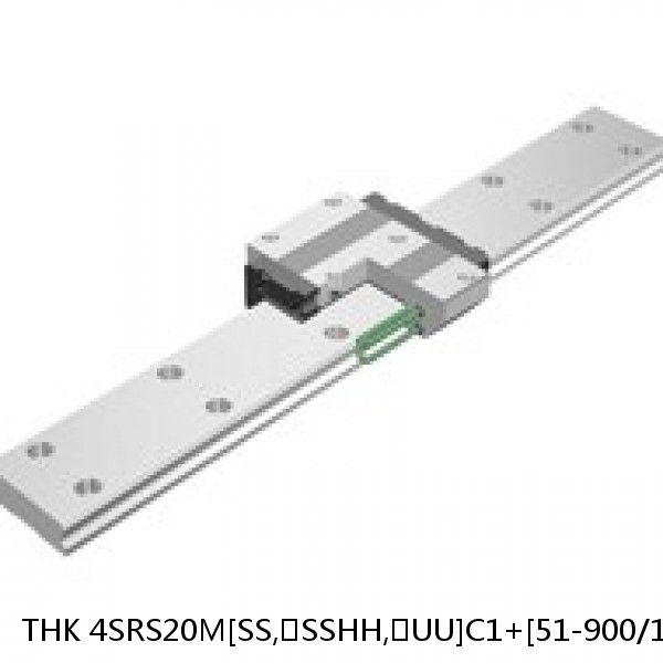 4SRS20M[SS,​SSHH,​UU]C1+[51-900/1]L[H,​P]M THK Miniature Linear Guide Caged Ball SRS Series